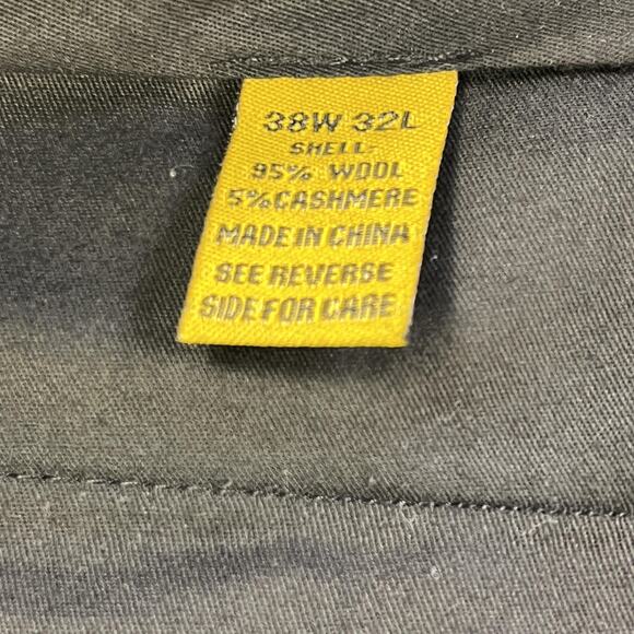 Adolfo Pants Mens 38x32 Black Wool Cashmere Super 140s Dress Slacks Flat Front - Picture 6 of 14